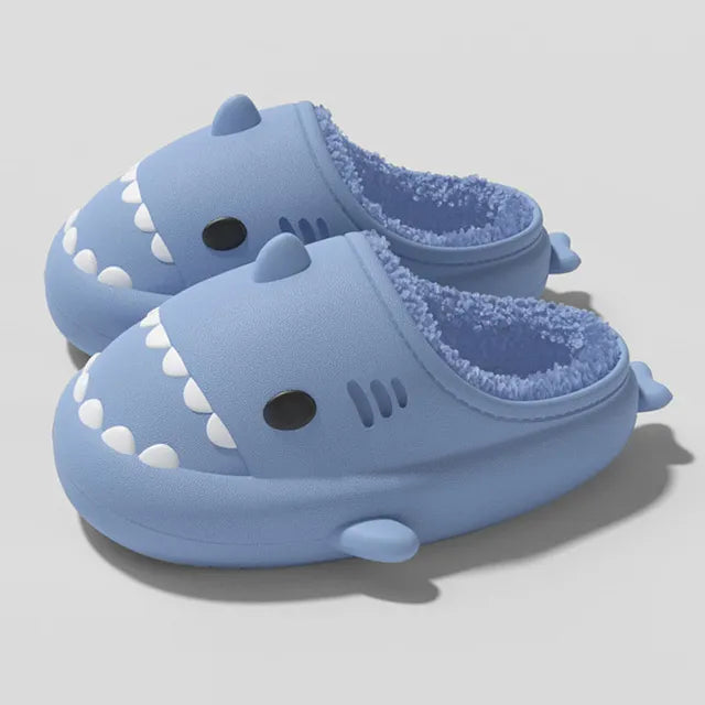 Winter Warm Shark Plush Slippers