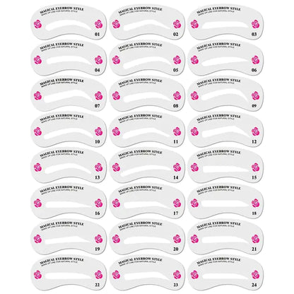 12Styles Reusable DIY Eyebrow Stencil Set