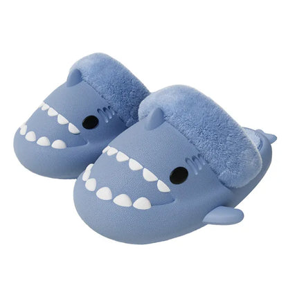 Winter Warm Shark Plush Slippers