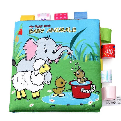 3D Toddlers Animal Foot Cloth Book Washable Montessori Baby Busy Board Early Learning Education Habits Knowledge Developing Toys