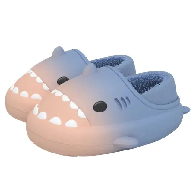 Winter Warm Shark Plush Slippers