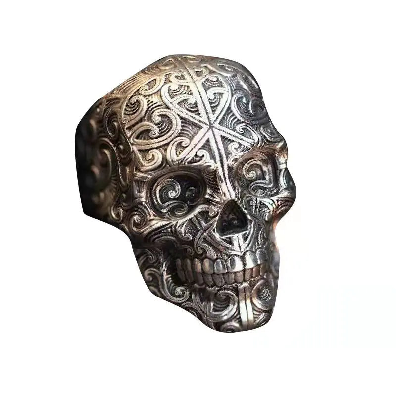 Bold Skull Head Adjustable Ring