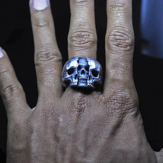 Vintage Unique Mask Gothic Skull Ring