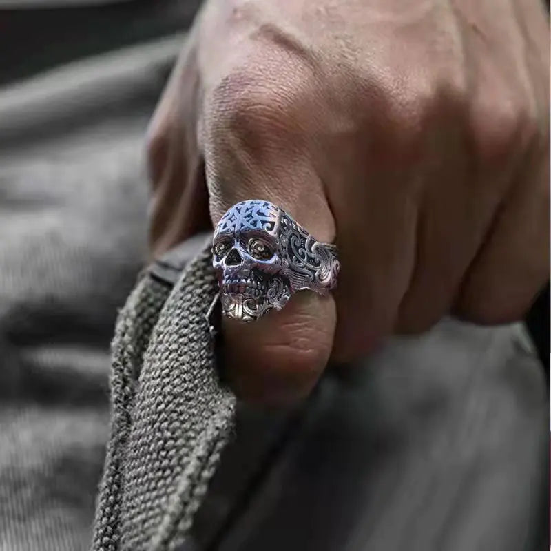 Bold Skull Head Adjustable Ring