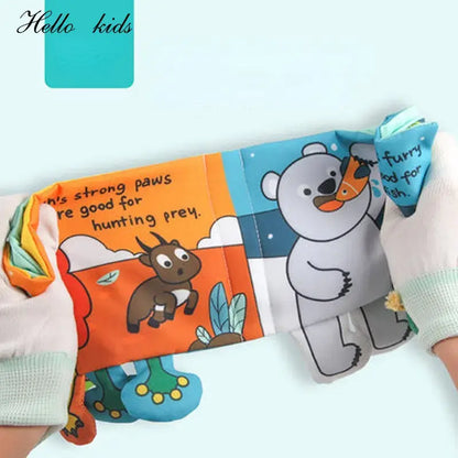 3D Toddlers Animal Foot Cloth Book Washable Montessori Baby Busy Board Early Learning Education Habits Knowledge Developing Toys