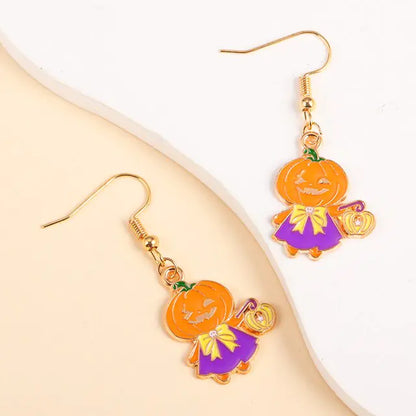 Cute Enamel Halloween Dangle Earrings