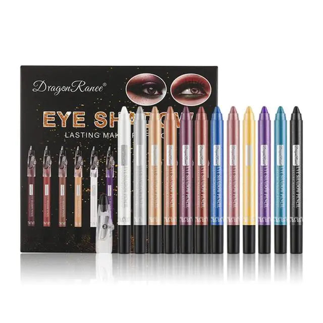 12 Color Pearlescent Eyeshadow Pencil Set