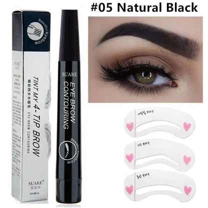 3D 5 Color Waterproof Natural Eyebrow Pencil