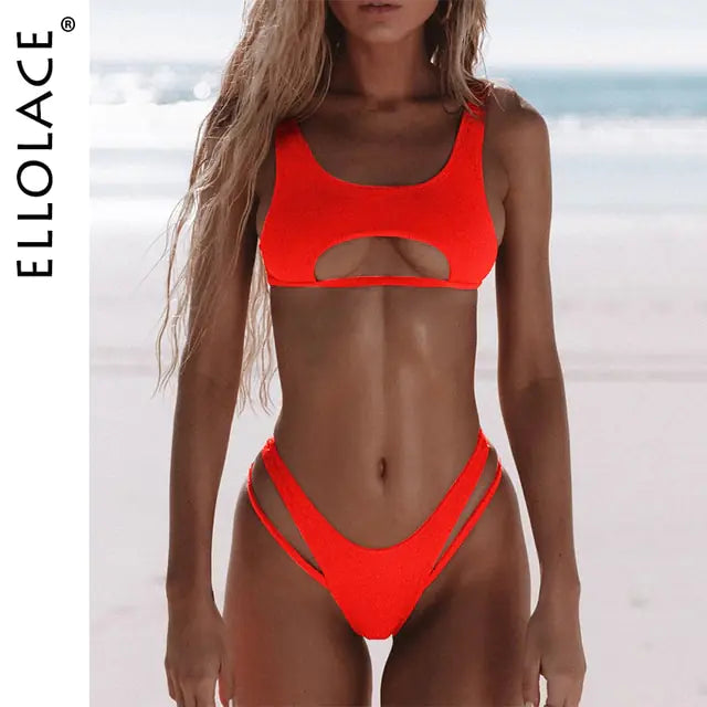 High Cut Hollow Out Micro Swimwear