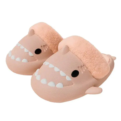 Winter Warm Shark Plush Slippers