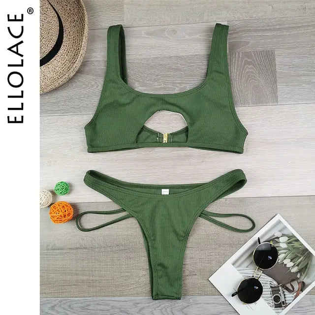 High Cut Hollow Out Micro Swimwear