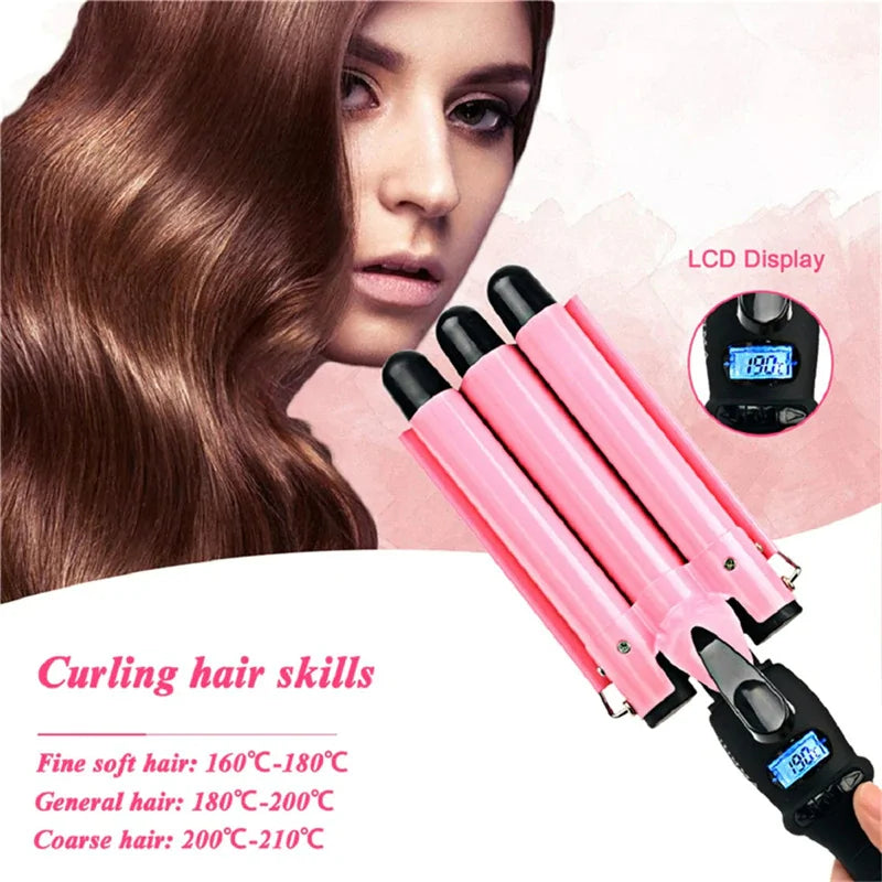 3 Barrels Hair Curling Iron