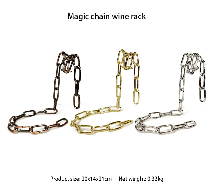 Levitating Iron Chain Wine Bottle Holder