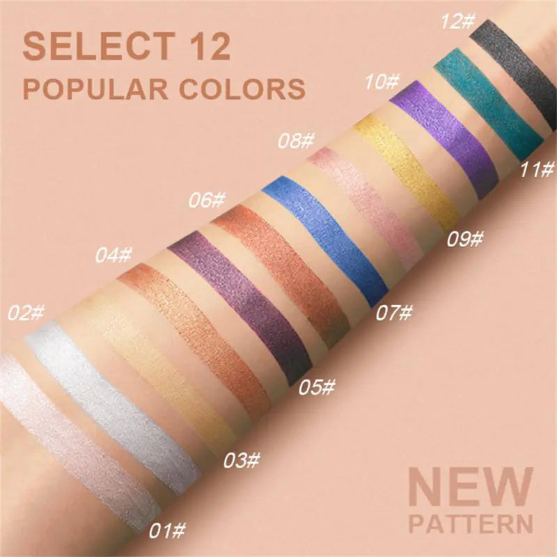 12 Color Pearlescent Eyeshadow Pencil Set