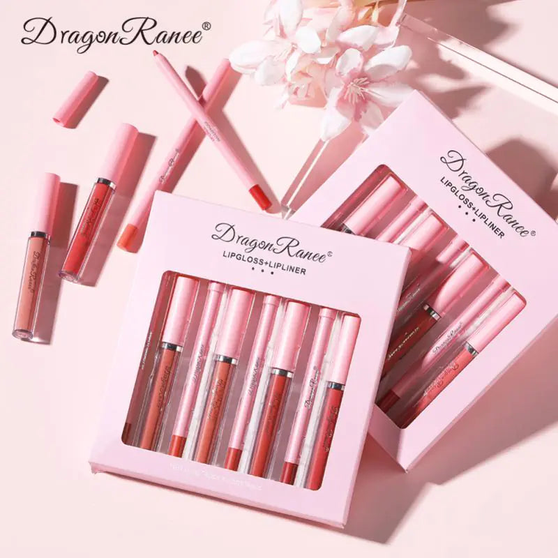 4pcs Lip Gloss Lip Liner Pen Set